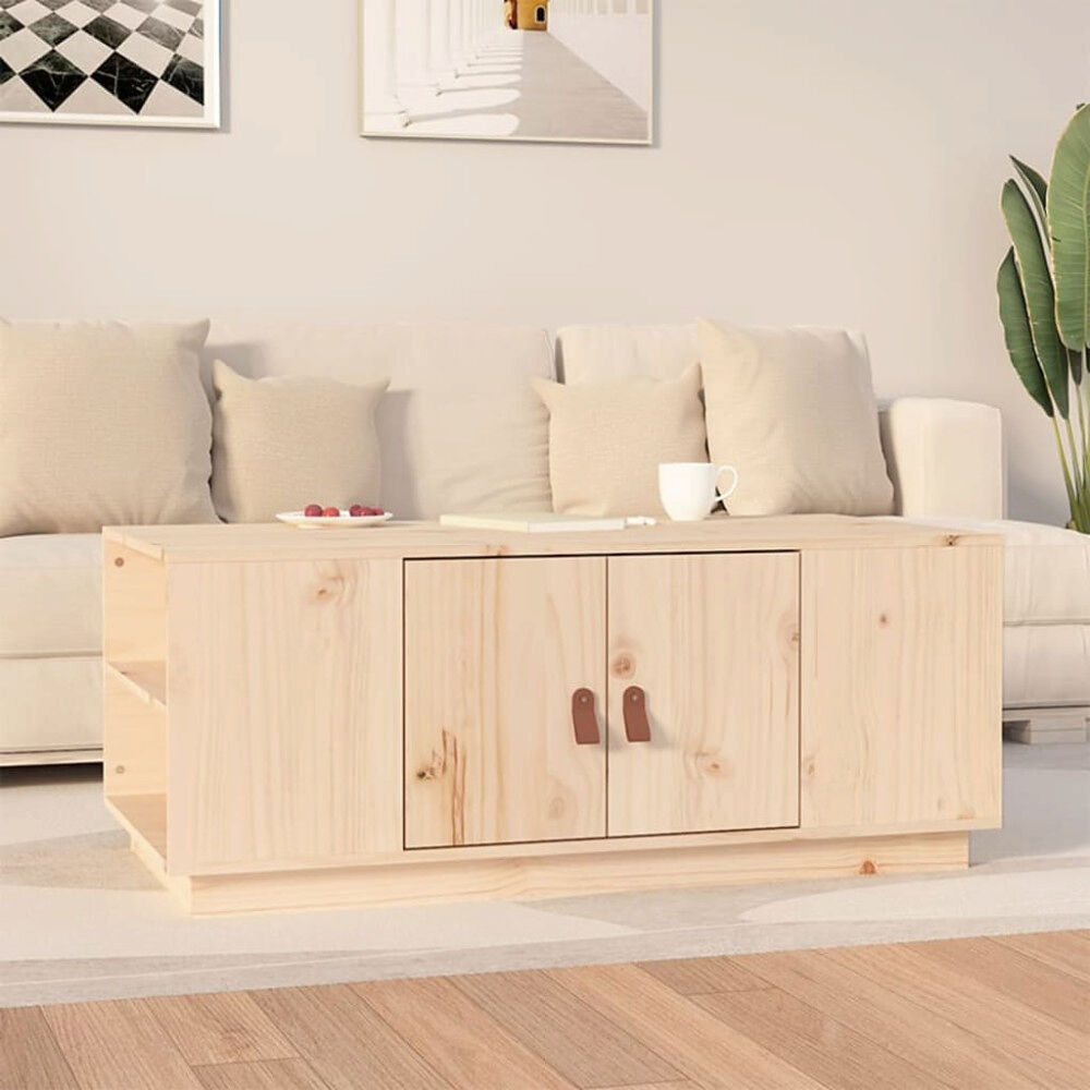 vidaXL Soffbord 100x50x41 cm massivt furu