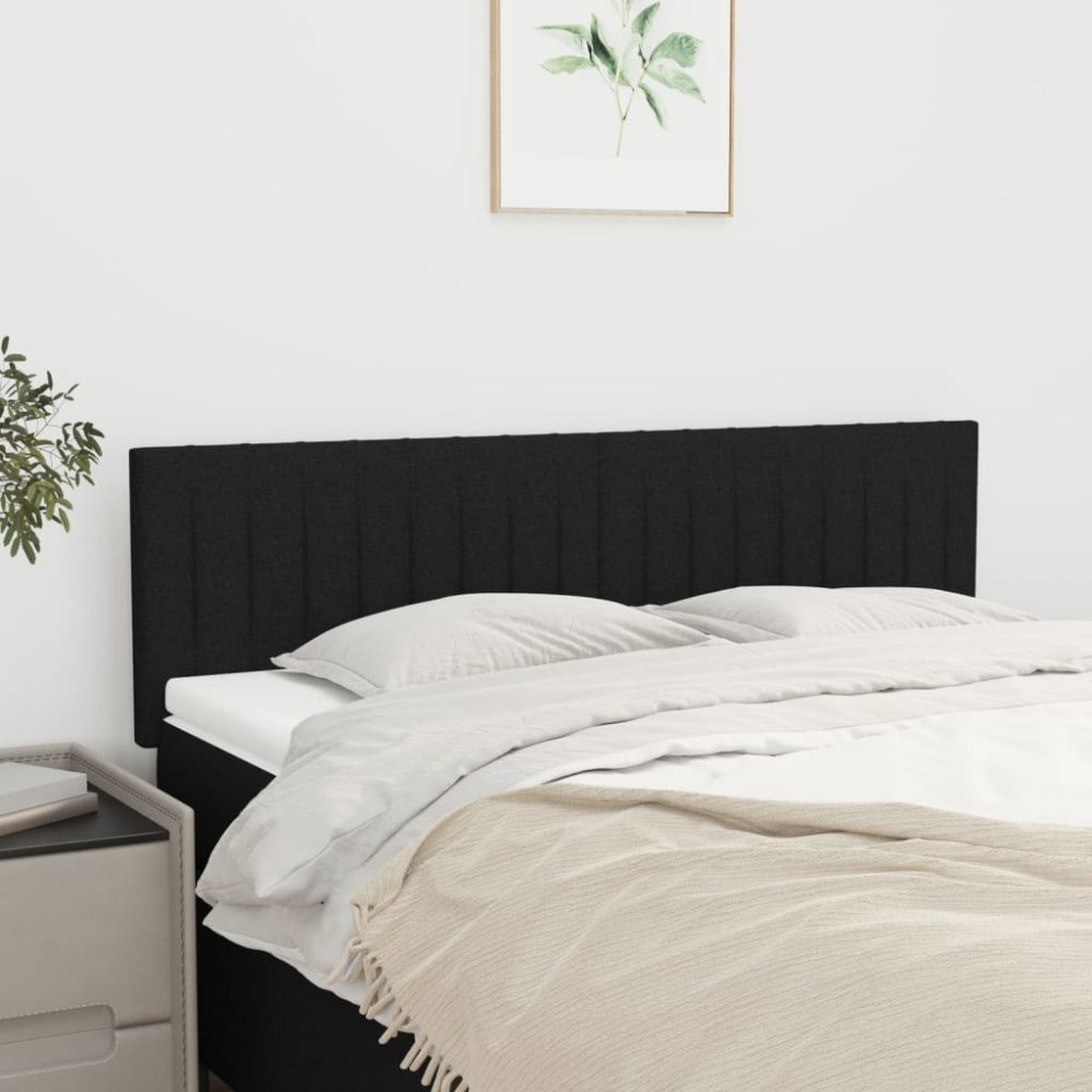 vidaXL Sänggavlar svart 144x5x78/88 cm tyg