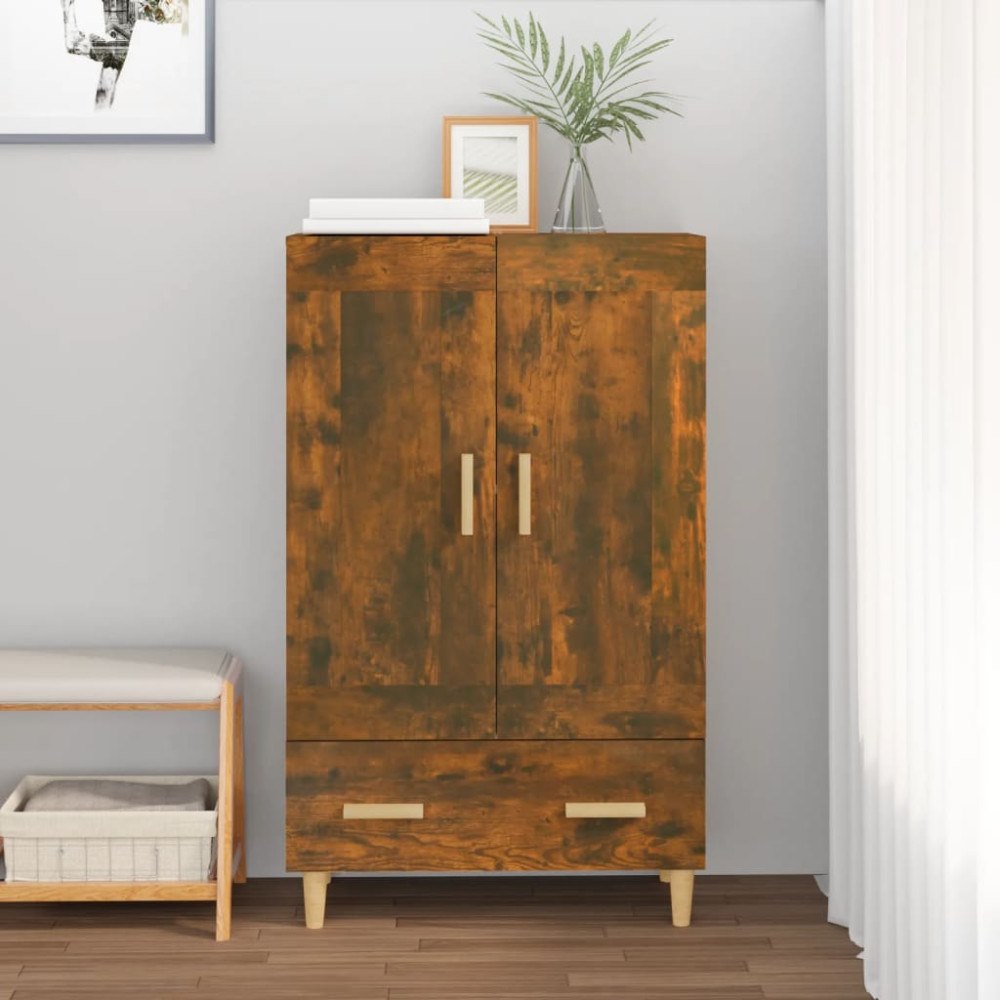 vidaXL Skåp Rökfärgad ek 70x31x115 cm konstruerat trä