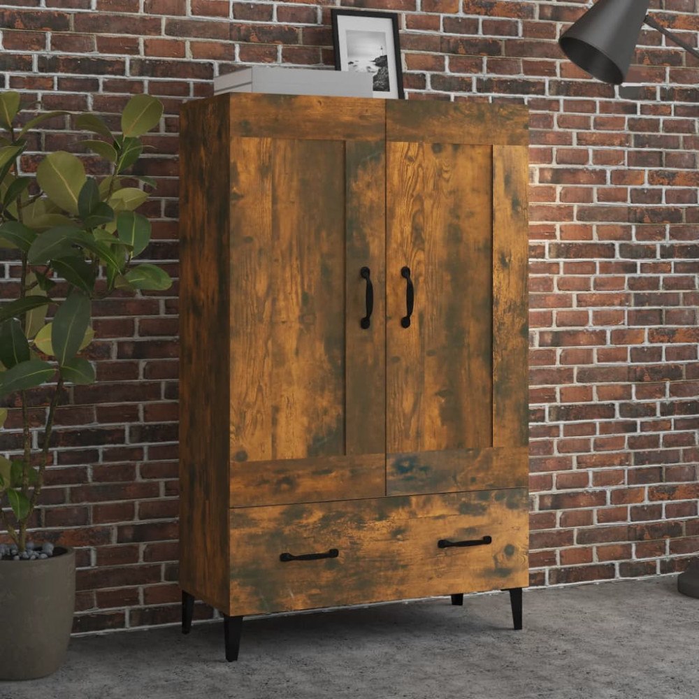 vidaXL Skåp Rökfärgad ek 70x31x115 cm konstruerat trä