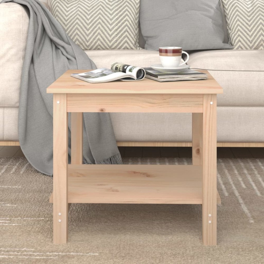 vidaXL Soffbord 50x50x45 cm massiv furu