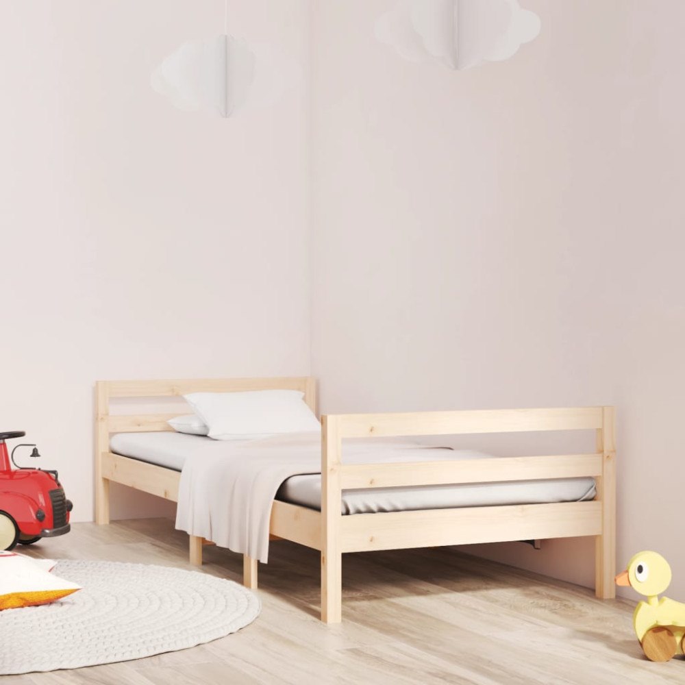 vidaXL Sängram utan madrass 90x200 cm massiv furu