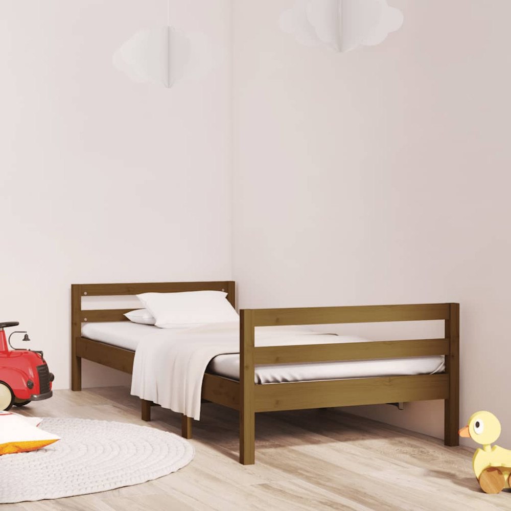 vidaXL Dagbädd honungsbrun 75x190 cm massiv furu