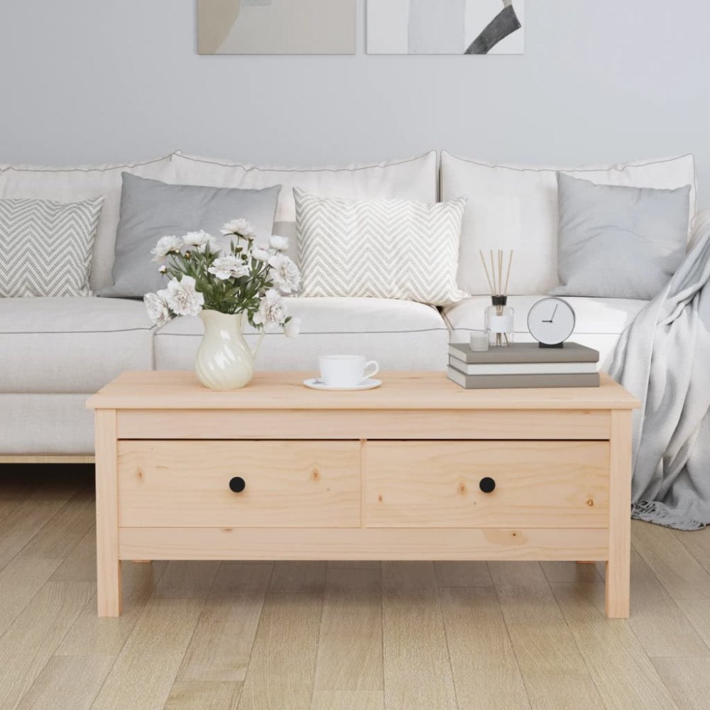 vidaXL Soffbord 100x50x40 cm massiv furu