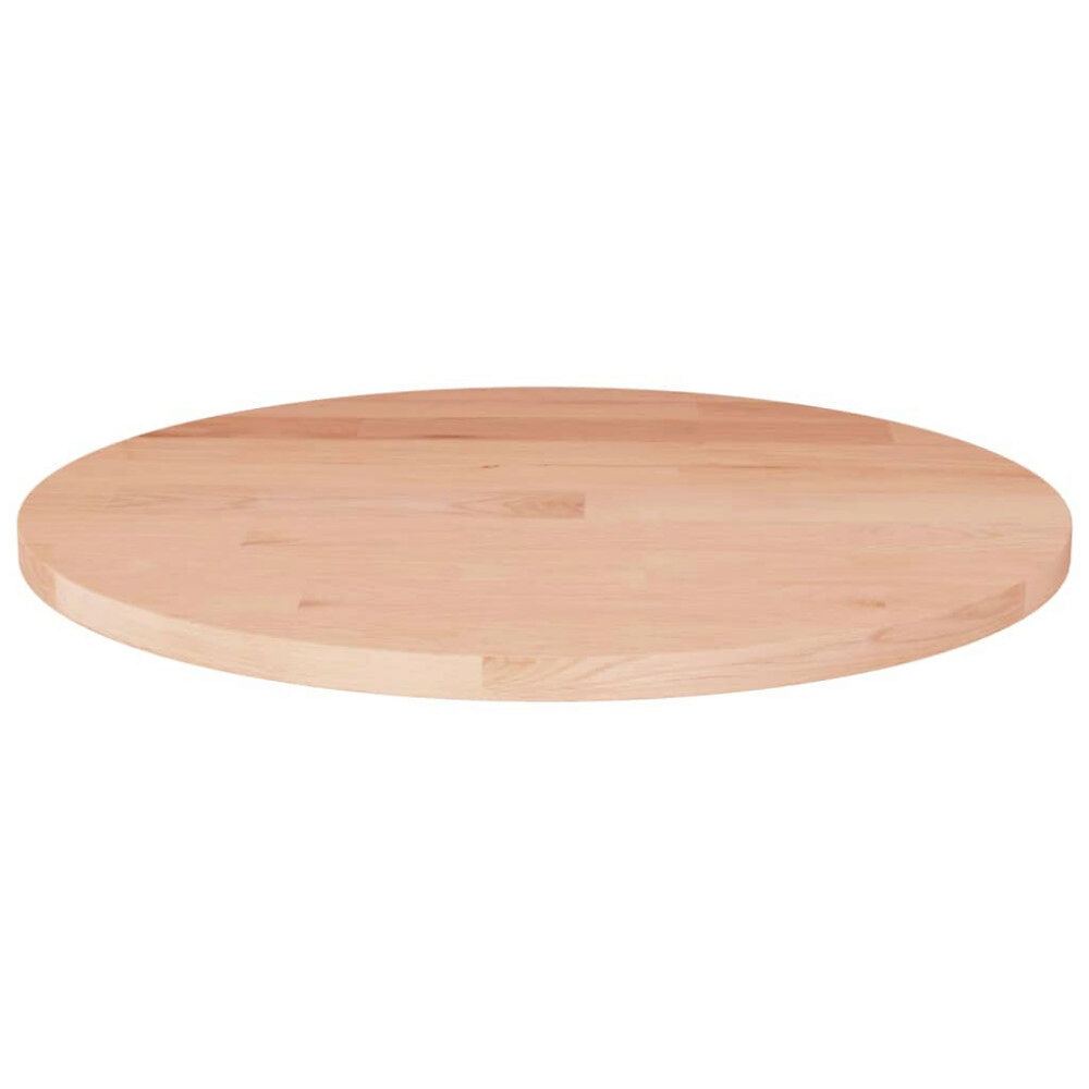 vidaXL Rund bordsskiva Ø40x1,5 cm obehandlat massiv ek