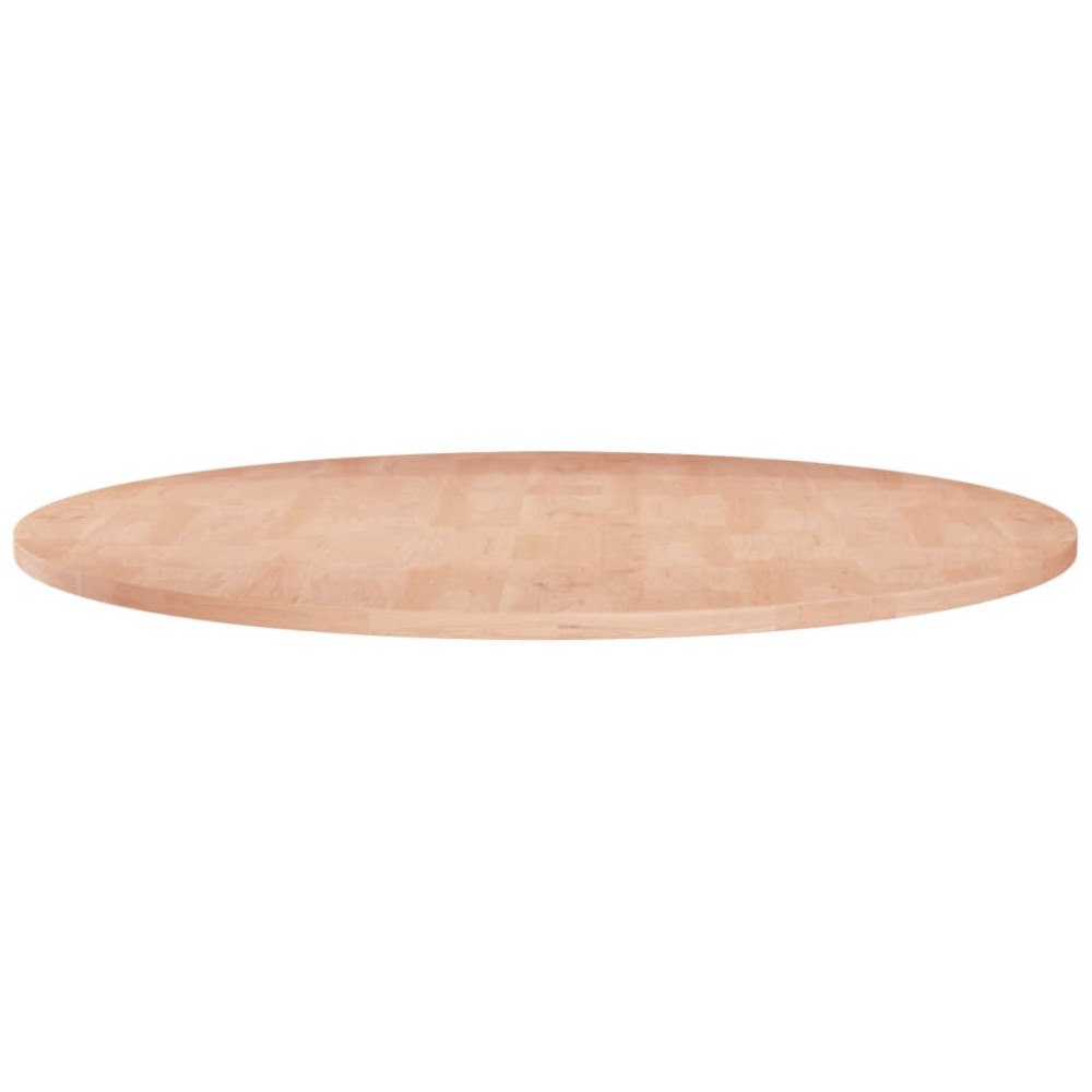 vidaXL Rund bordsskiva Ø80x1,5 cm obehandlat massiv ek