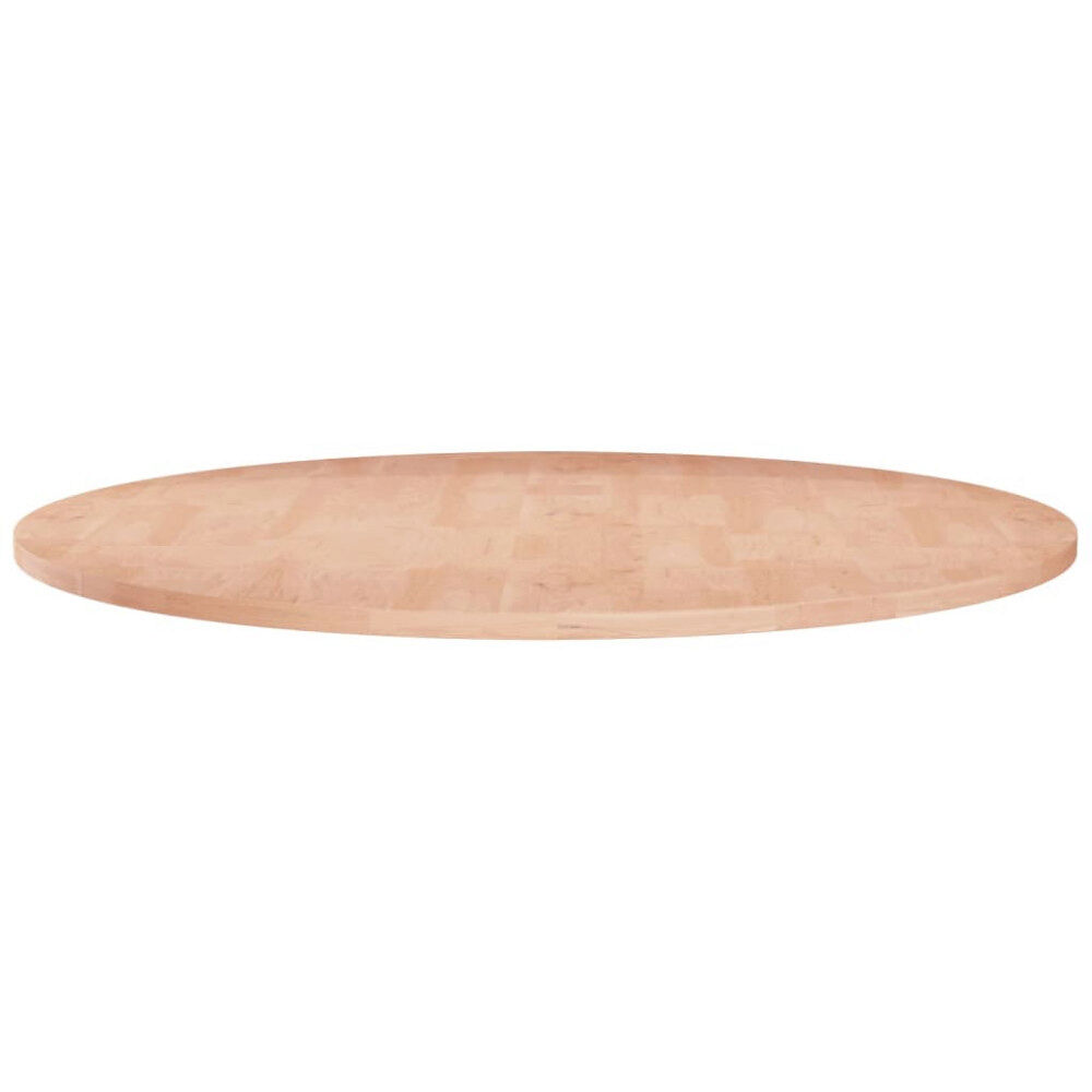 vidaXL Rund bordsskiva Ø80x1,5 cm obehandlat massiv ek
