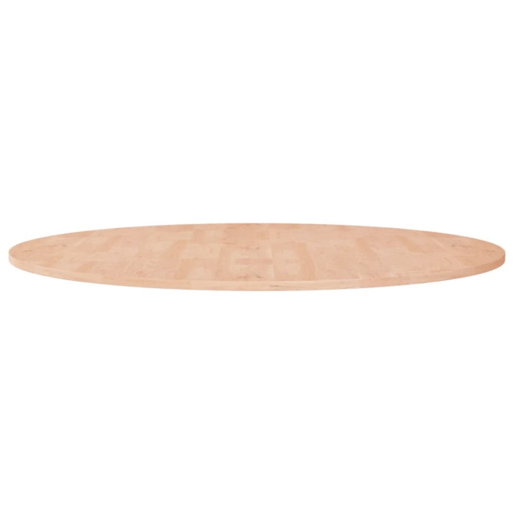 vidaXL Rund bordsskiva Ø90x1,5 cm obehandlat massiv ek