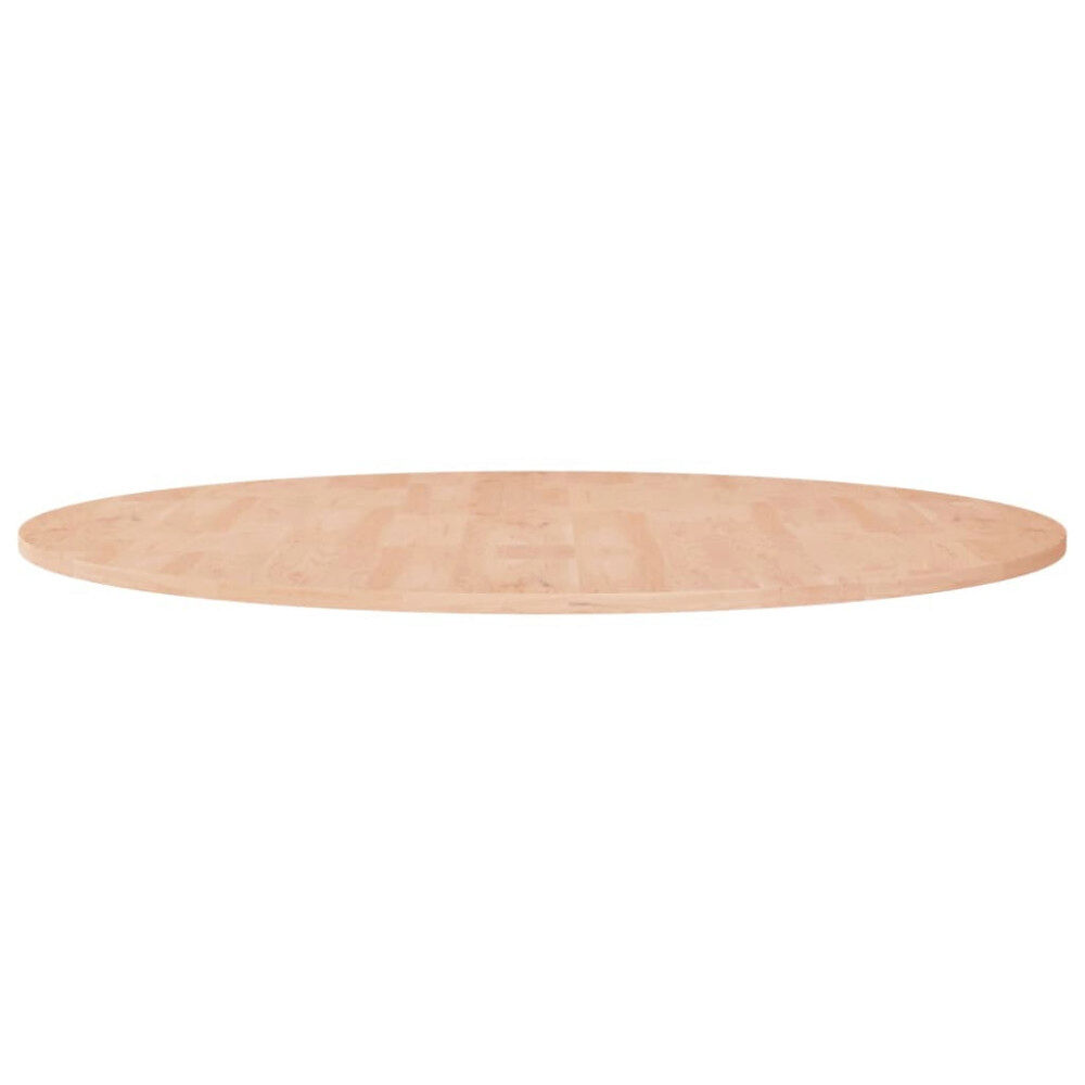 vidaXL Rund bordsskiva Ø90x1,5 cm obehandlat massiv ek