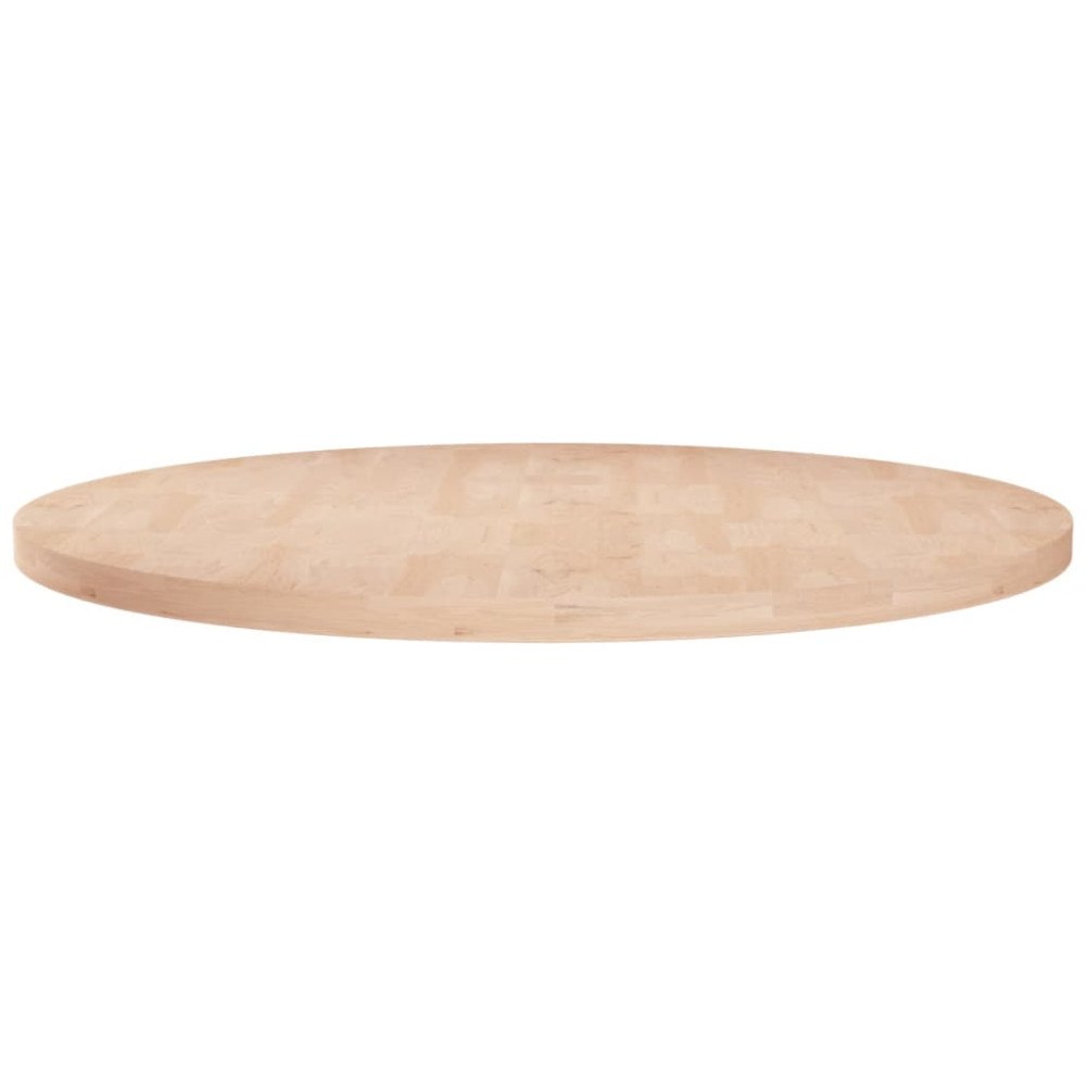 vidaXL Rund bordsskiva Ø70x2,5 cm obehandlat massiv ek