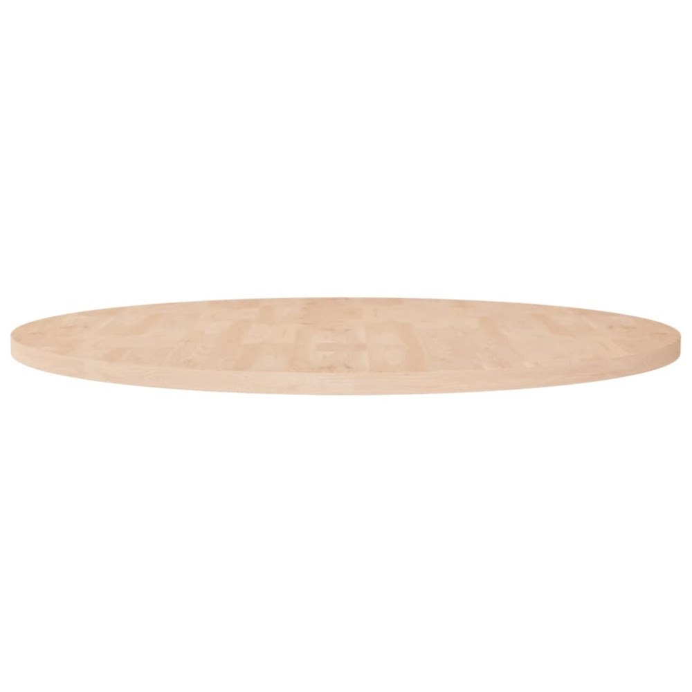 vidaXL Rund bordsskiva Ø90x2,5 cm obehandlat massiv ek