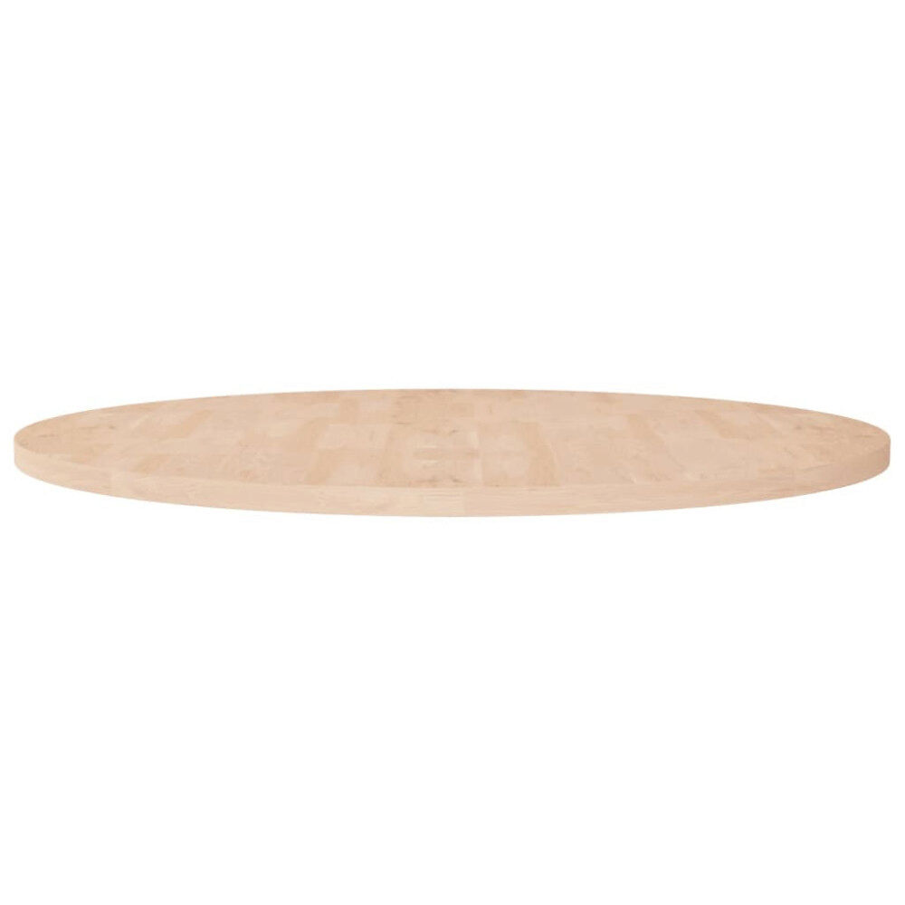 vidaXL Rund bordsskiva Ø90x2,5 cm obehandlat massiv ek