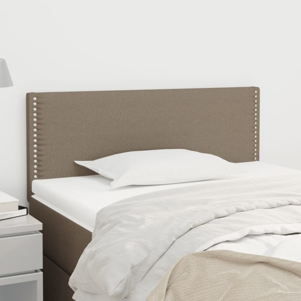 vidaXL Sänggavel taupe 90x5x78/88 cm tyg
