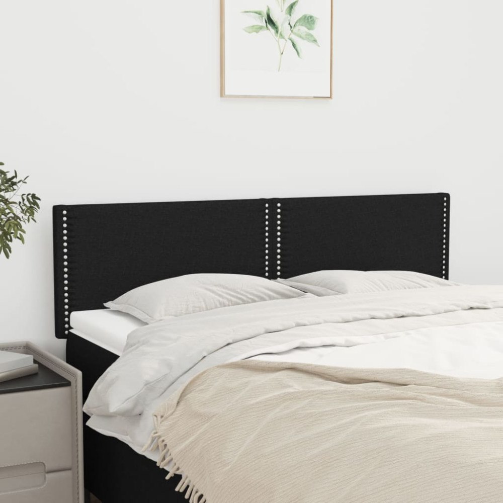 vidaXL Sänggavlar svart 144x5x78/88 cm tyg