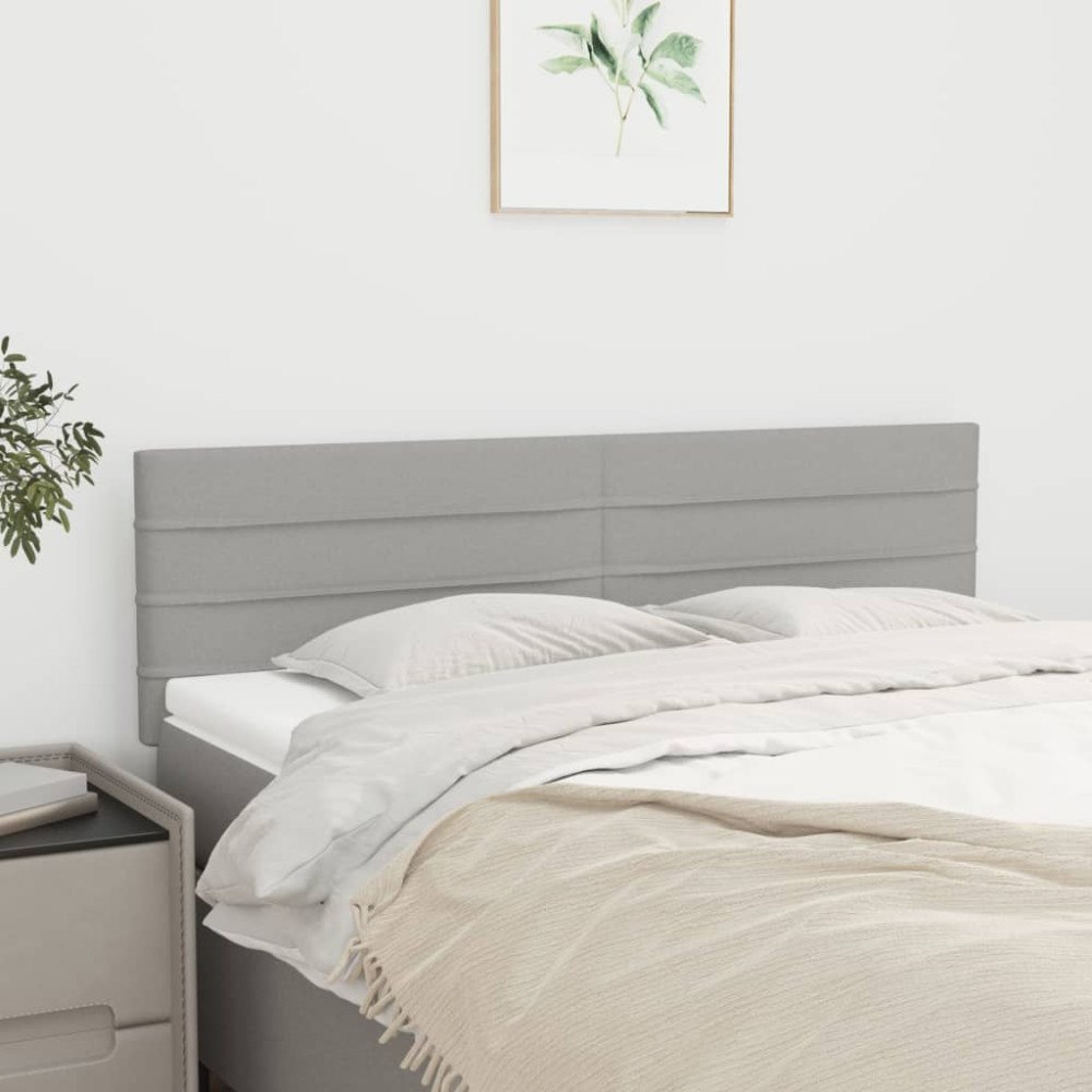 vidaXL Sänggavlar ljusgrå 144x5x78/88 cm tyg