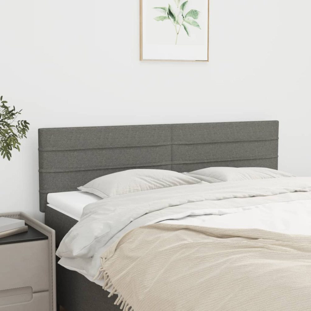 vidaXL Sänggavlar mörkgrå 144x5x78/88 cm tyg