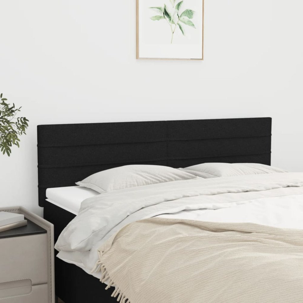 vidaXL Sänggavlar svart 144x5x78/88 cm tyg