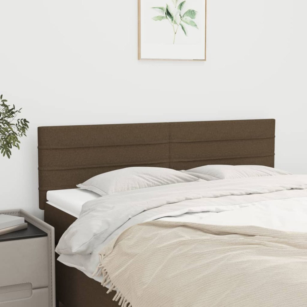 vidaXL Sänggavlar mörkbrun 144x5x78/88 cm tyg