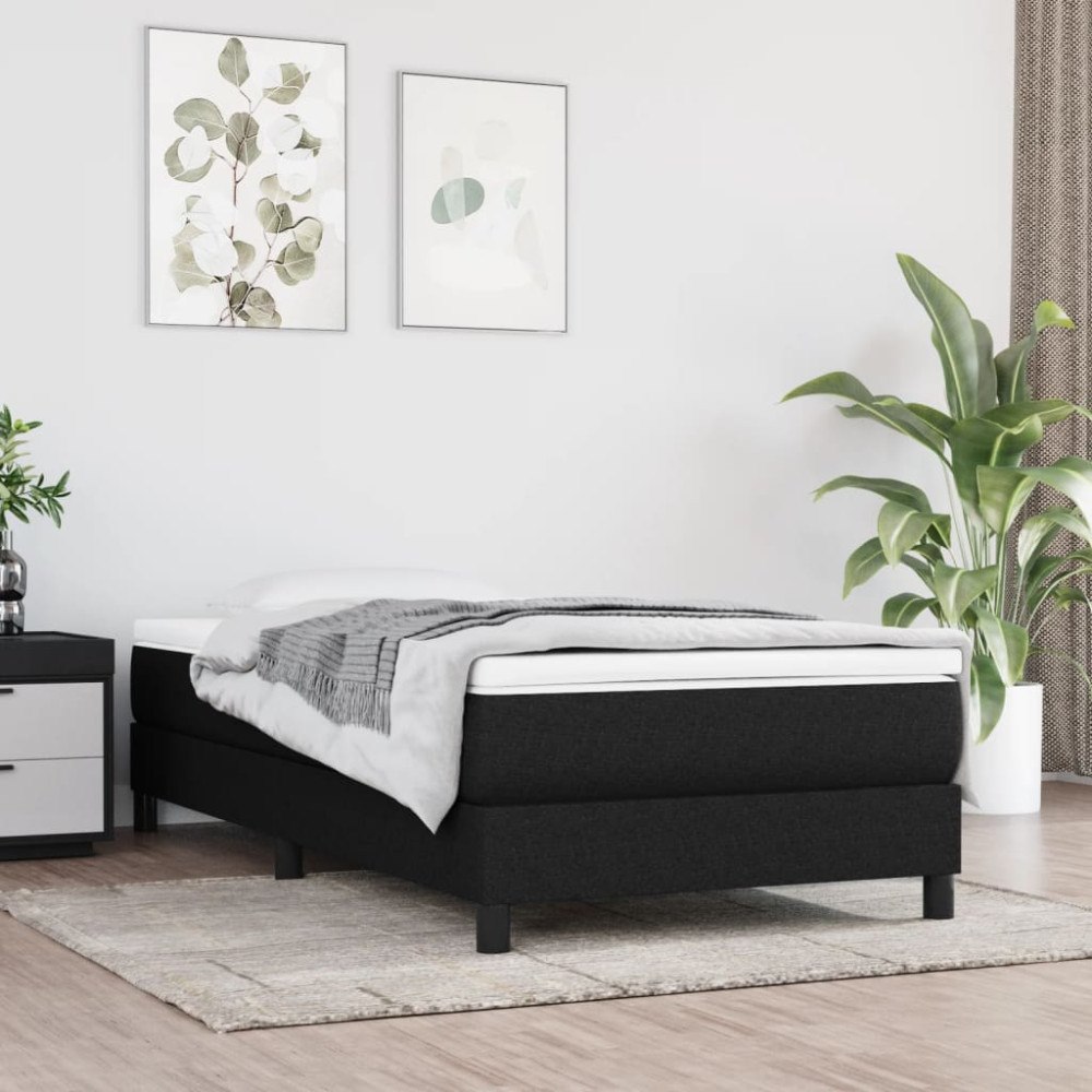 vidaXL Pocketresårmadrass medium svart 100x200x20 cm tyg