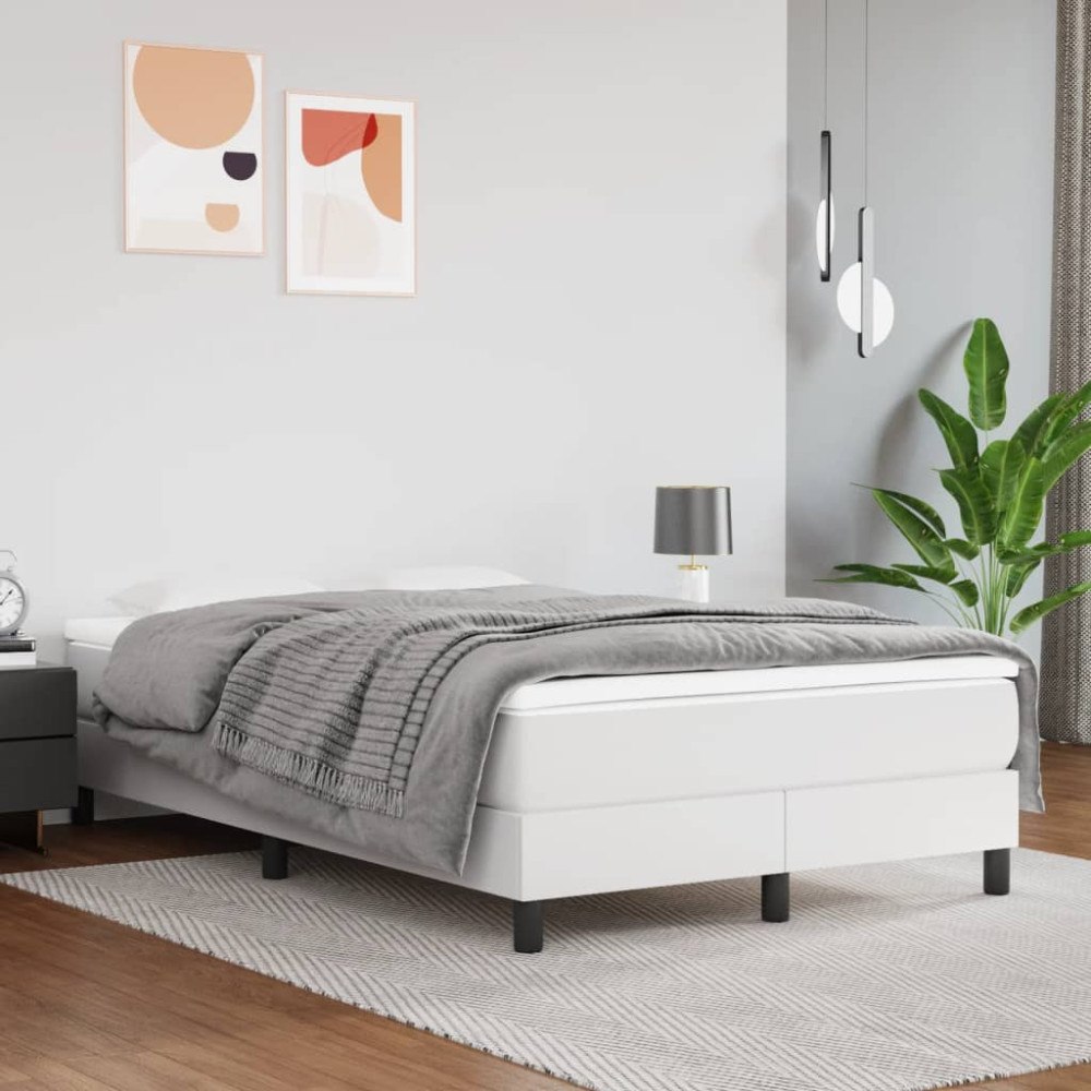 vidaXL Pocketresårmadrass medium vit 120x200x20 cm konstläder