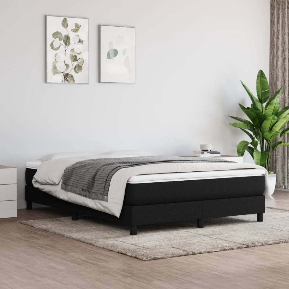 vidaXL Pocketresårmadrass medium svart 140x190x20 cm tyg
