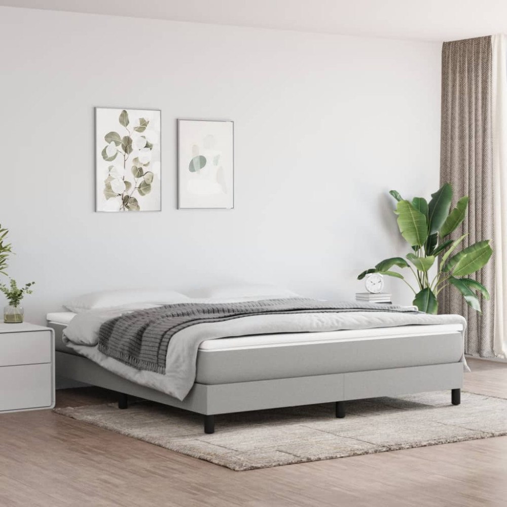 vidaXL Pocketresårmadrass medium ljusgrå 160x200x20 cm tyg