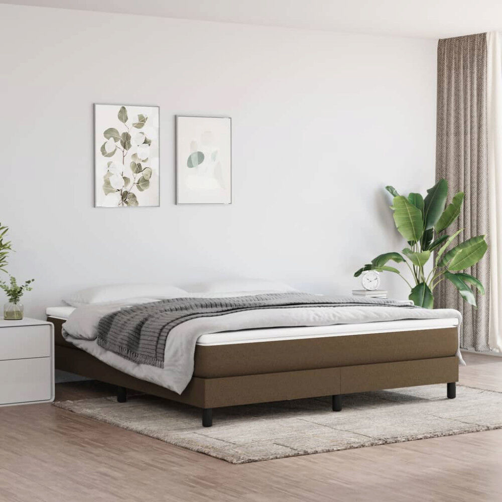 vidaXL Pocketresårmadrass mörkbrun 180x200x20 cm tyg