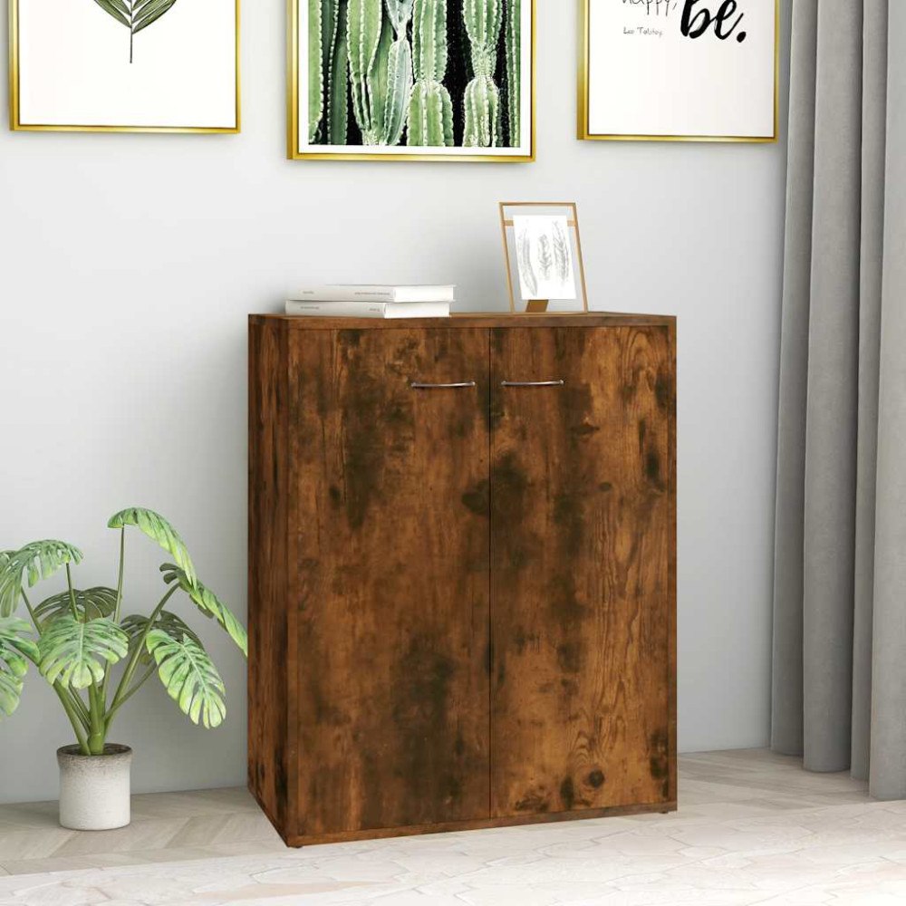 vidaXL Förvaringsskåp rökfärgad ek 60x30x75 cm konstruerat trä