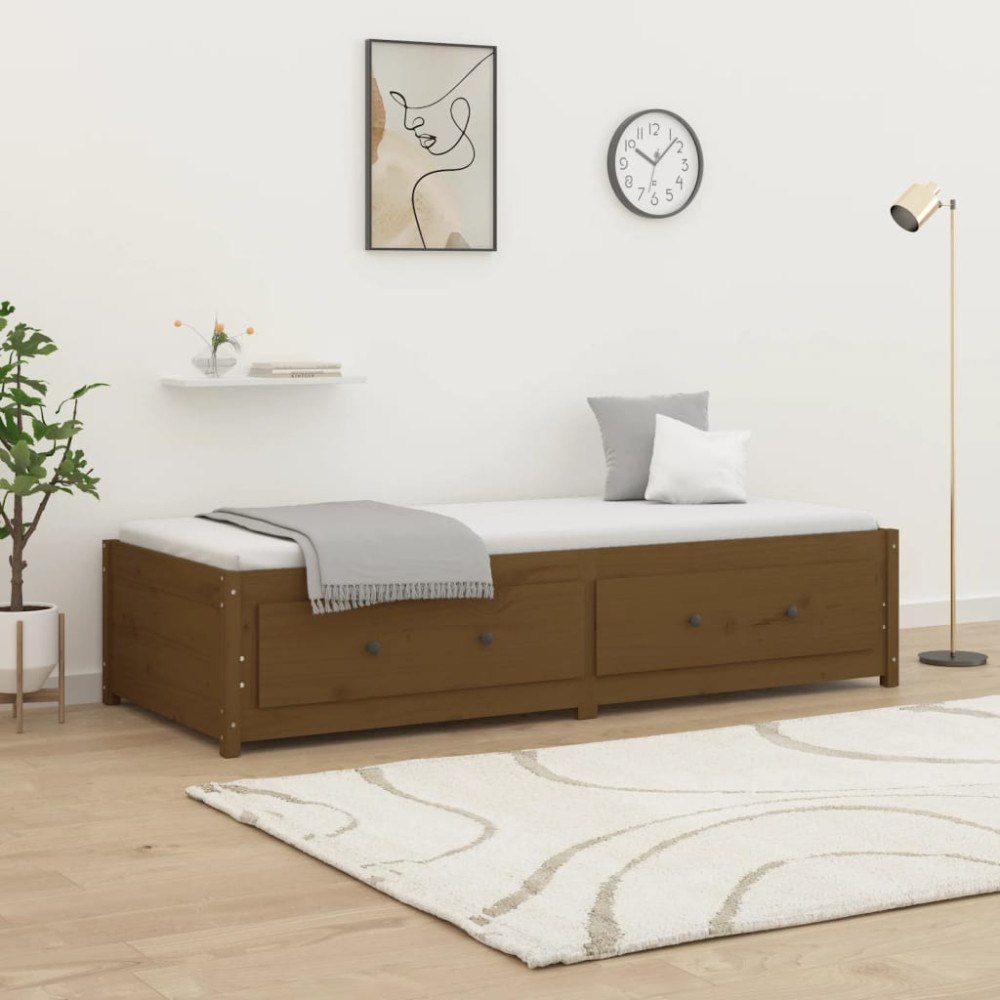 vidaXL Dagbädd honungsbrun 80x200 cm massiv furu