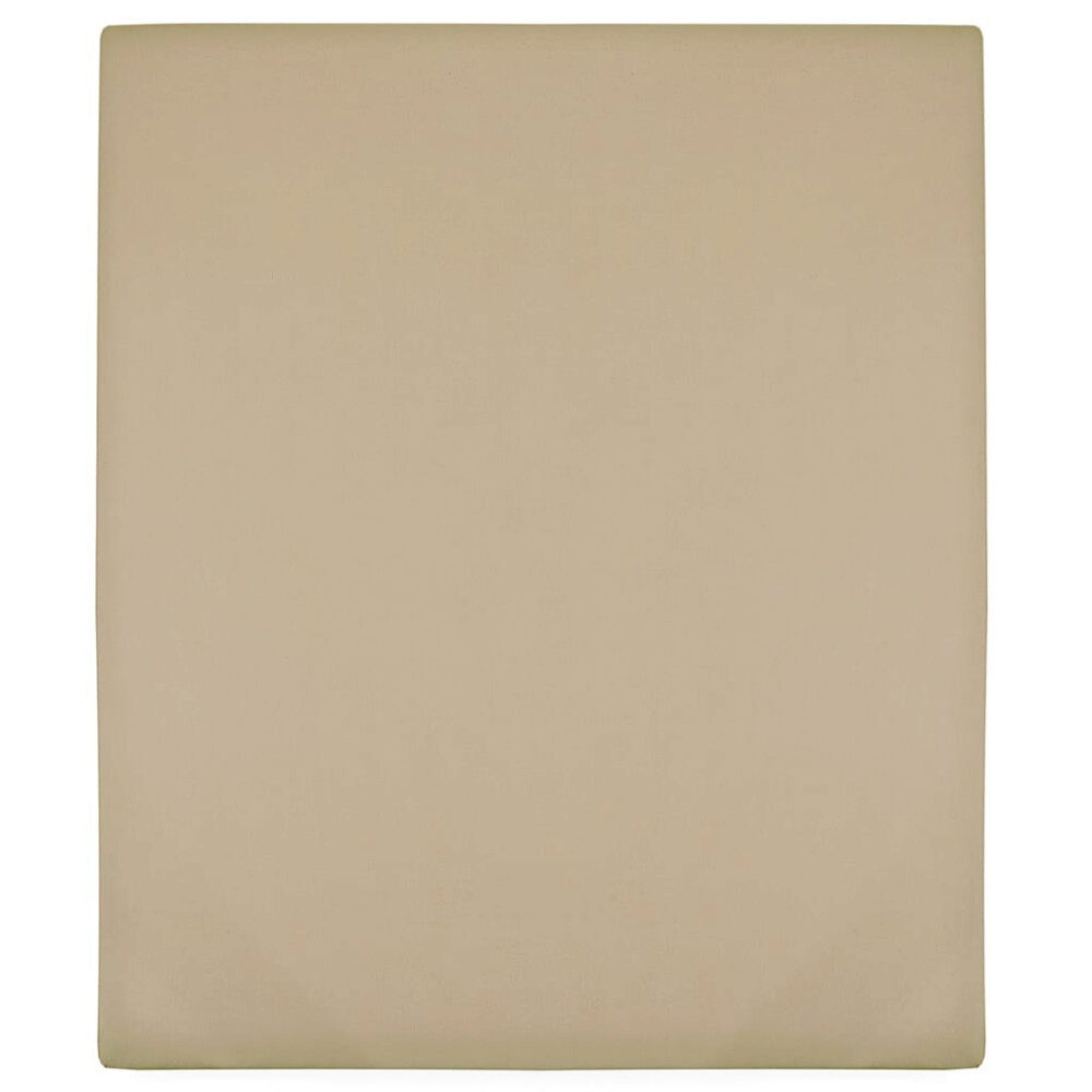 vidaXL Dra-på-lakan jersey taupe 100x200 cm bomull