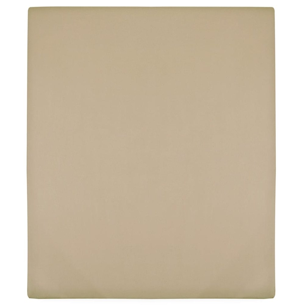 vidaXL Dra-på-lakan jersey 2 st taupe 180x200 cm bomull