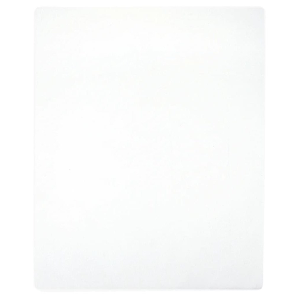 vidaXL Dra-på-lakan jersey vit 140x200 cm bomull