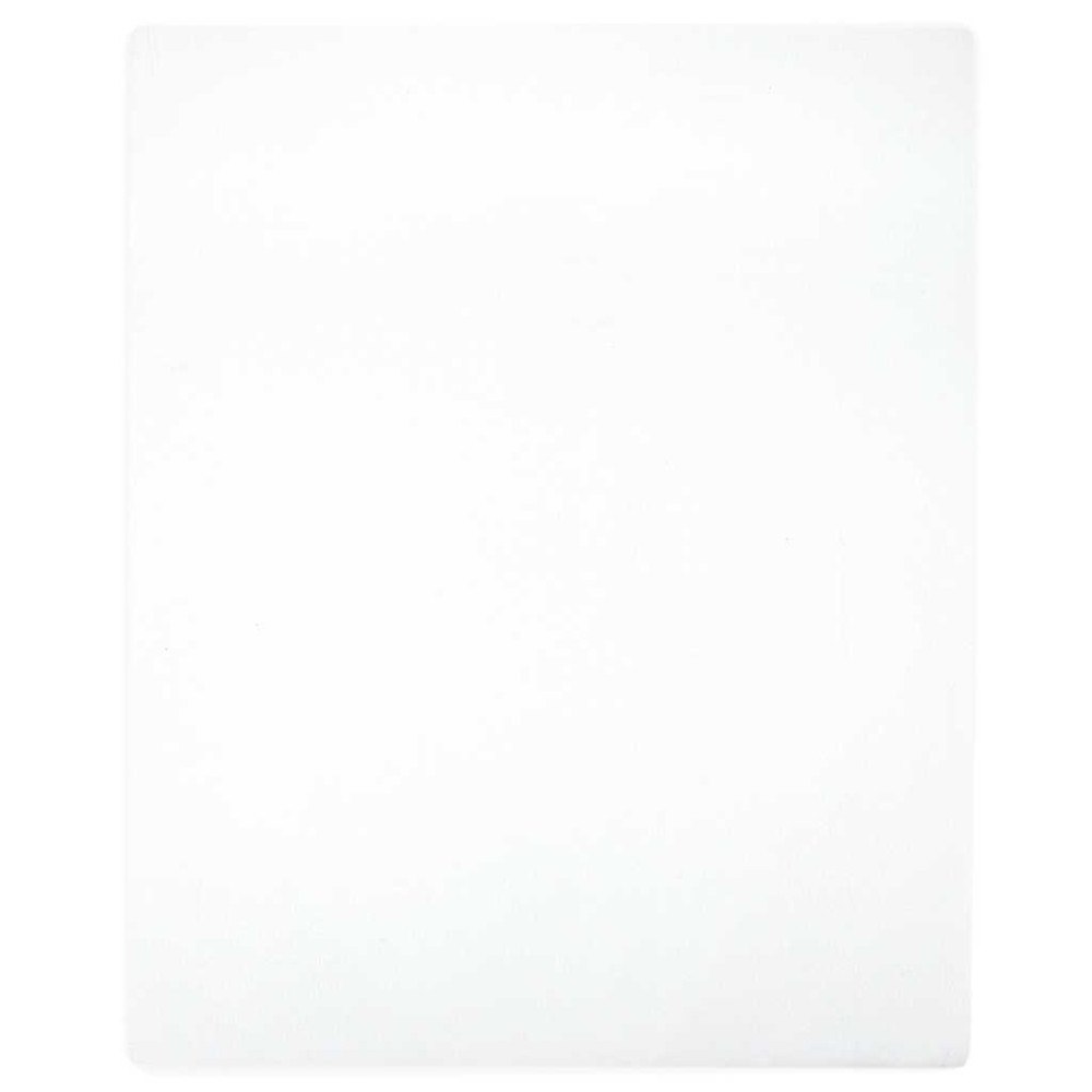 vidaXL Dra-på-lakan jersey vit 160x200 cm bomull