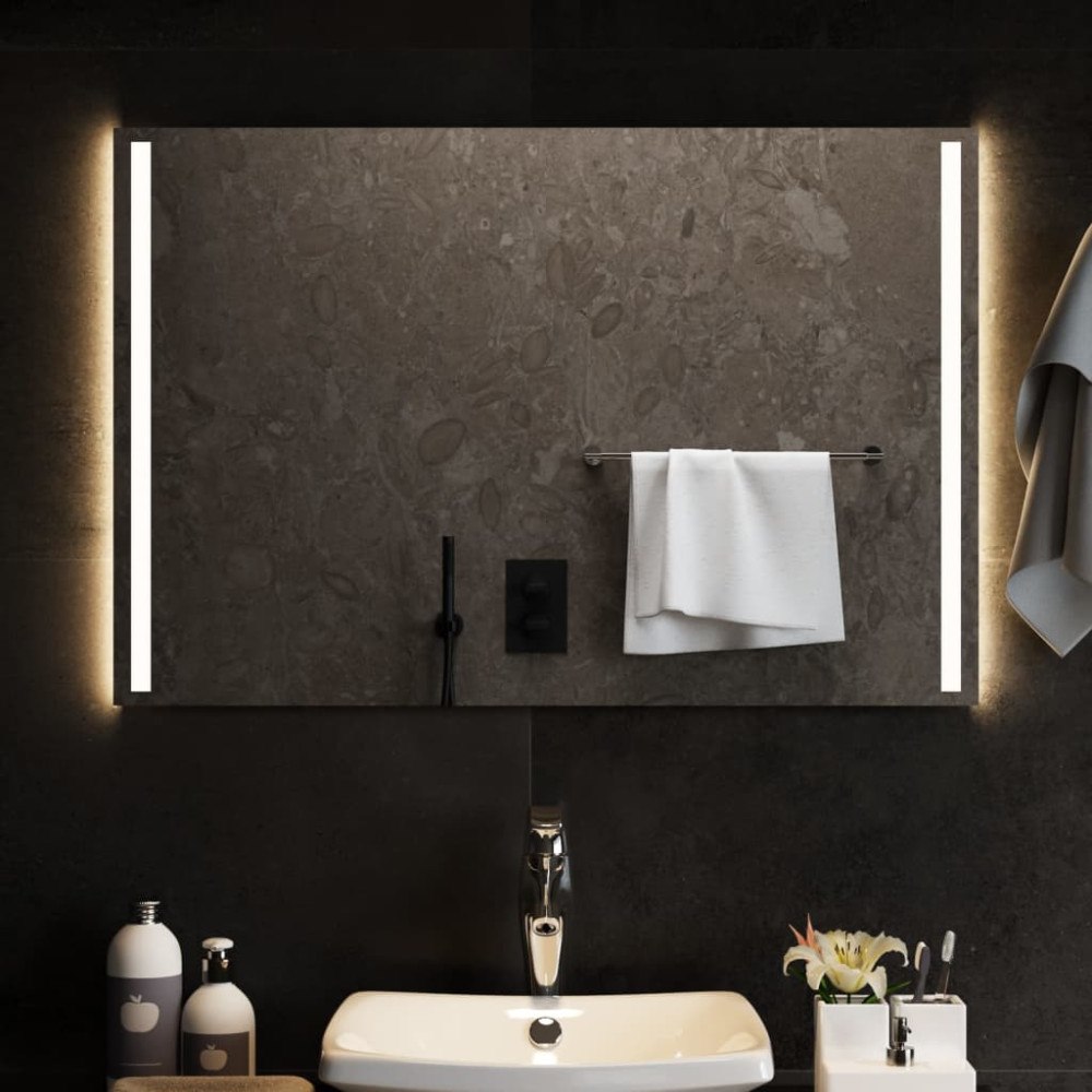 vidaXL Badrumsspegel LED 90x60 cm