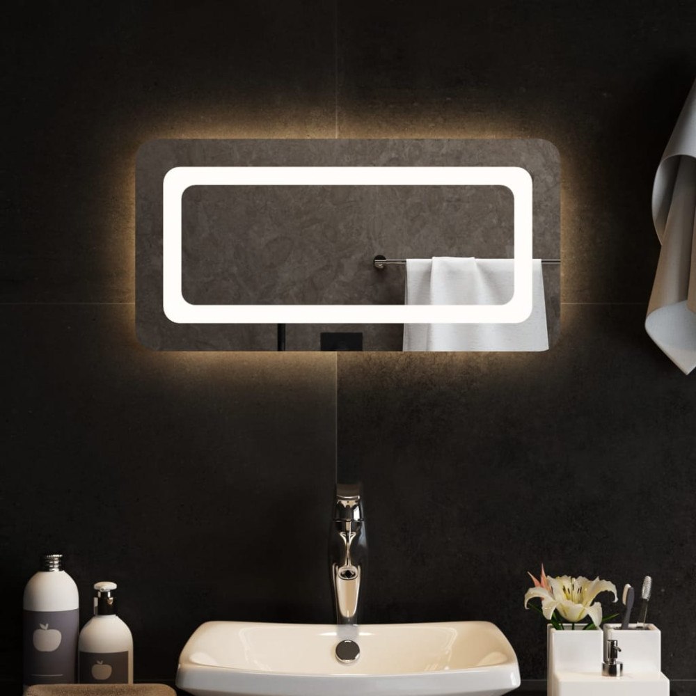 vidaXL Badrumsspegel LED 60x30 cm