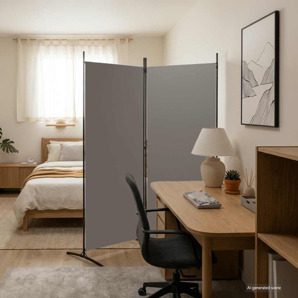vidaXL Rumsavdelare 2 paneler antracit 175x180 cm tyg