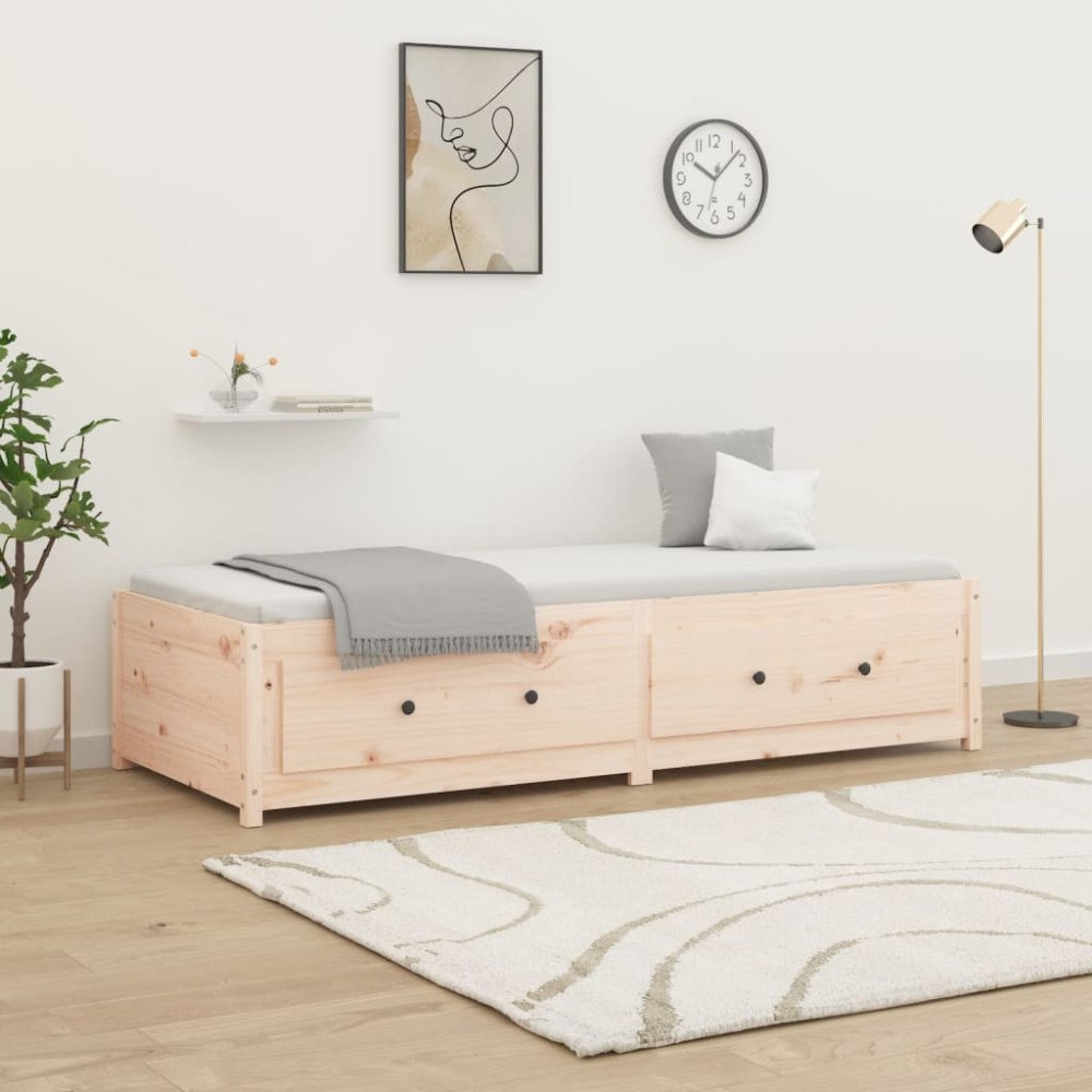 vidaXL Dagbädd utan madrass 90x200 cm massiv furu