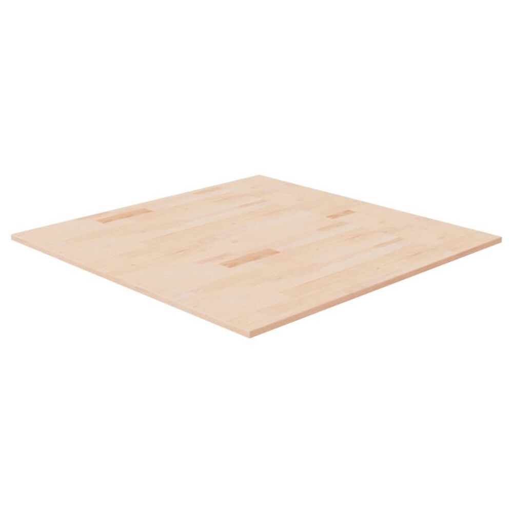 vidaXL Fyrkantig bordsskiva 90x90x1,5 cm obehandlat massiv ek