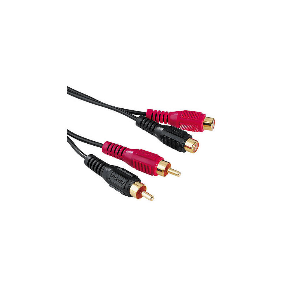 Hama Kabel 2xRCA-2xRCA Förlängning Svart 4m