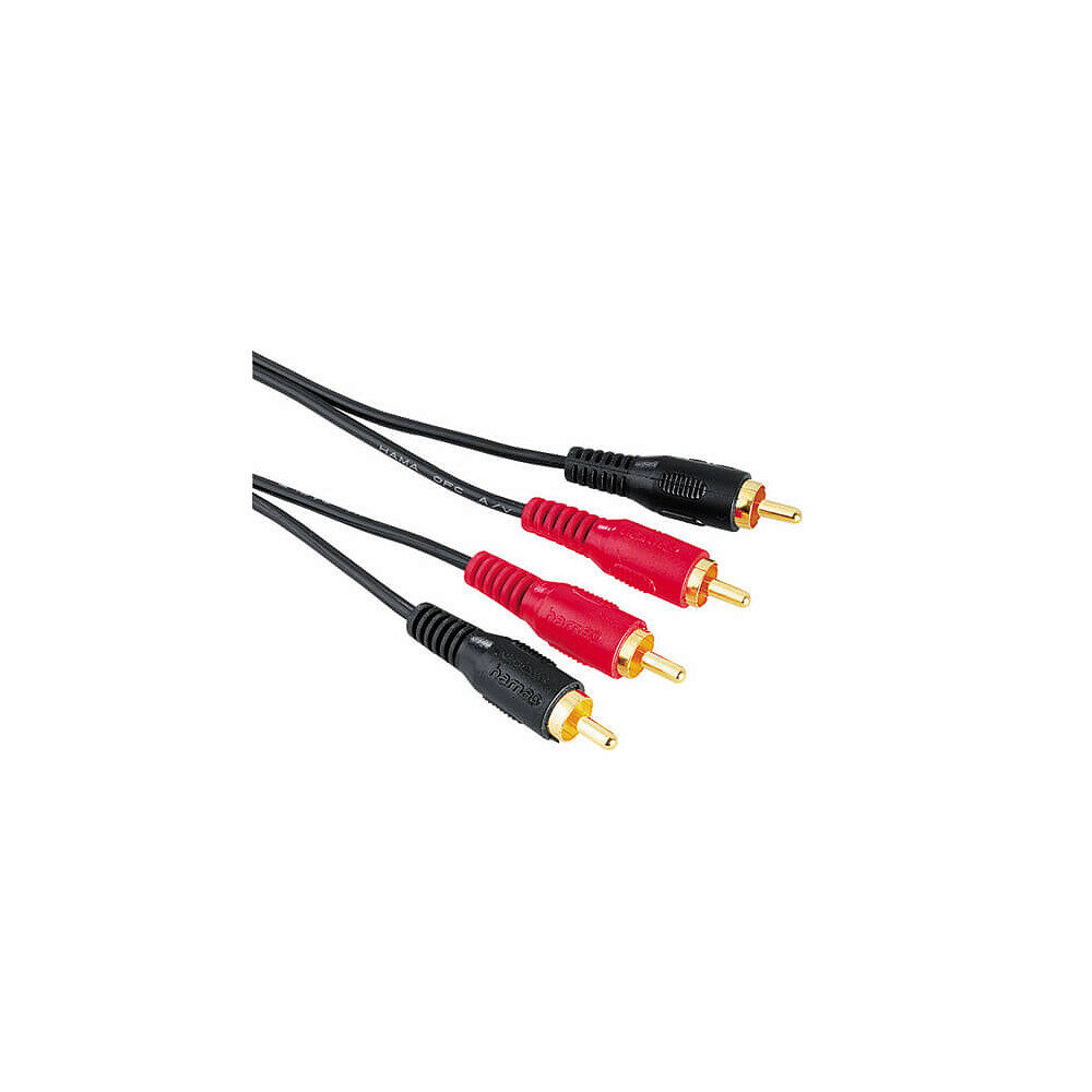 Hama Kabel 2xRCA-2xRCA Guld Svart 10m