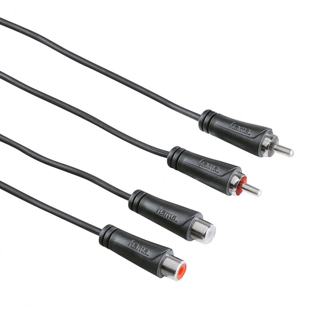 Hama Kabel Audio 2xRCA-2xRCA Förlängning Svart 1.5m