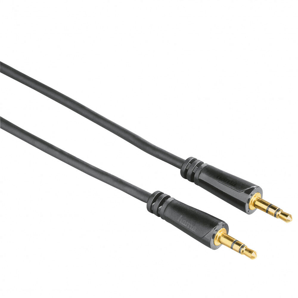 Hama Kabel Audio 3.5mm-3.5mm Guld Svart 1.5m