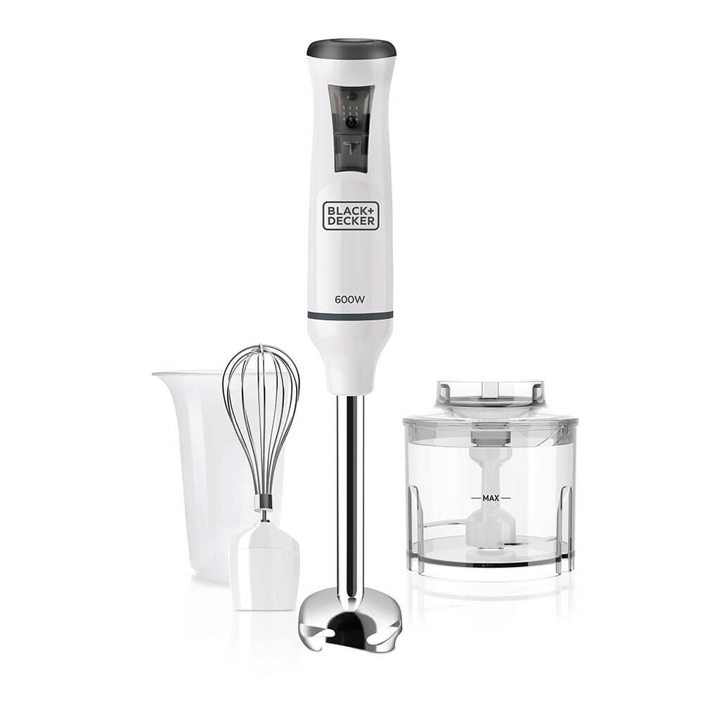 BLACK+DECKER Hand Blender 600W White Accessories