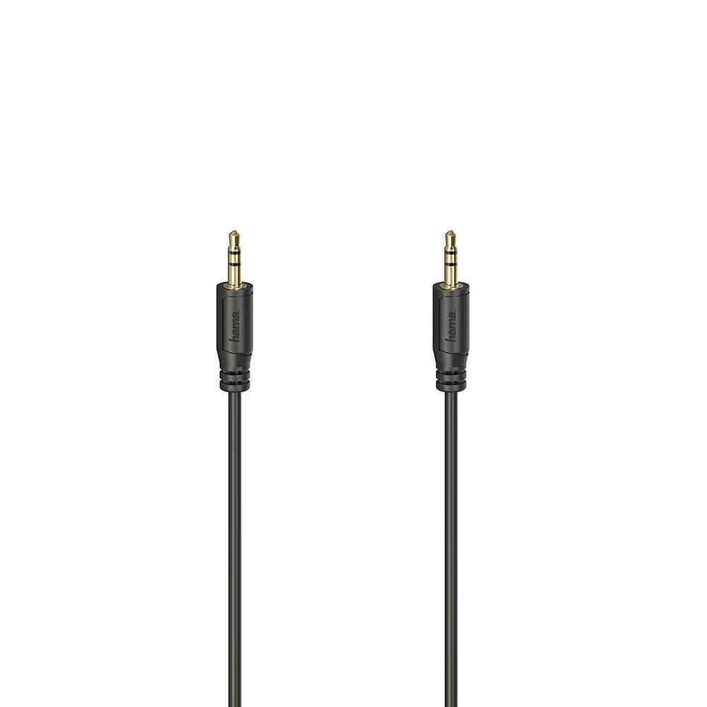 Hama Cable Audio Flexi-Slim 3.5mm-3.5mm Gold Black 0.75m