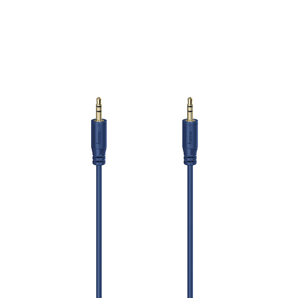 Hama Cable Audio Flexi-Slim 3.5mm-3.5mm Gold Blue 0.75m