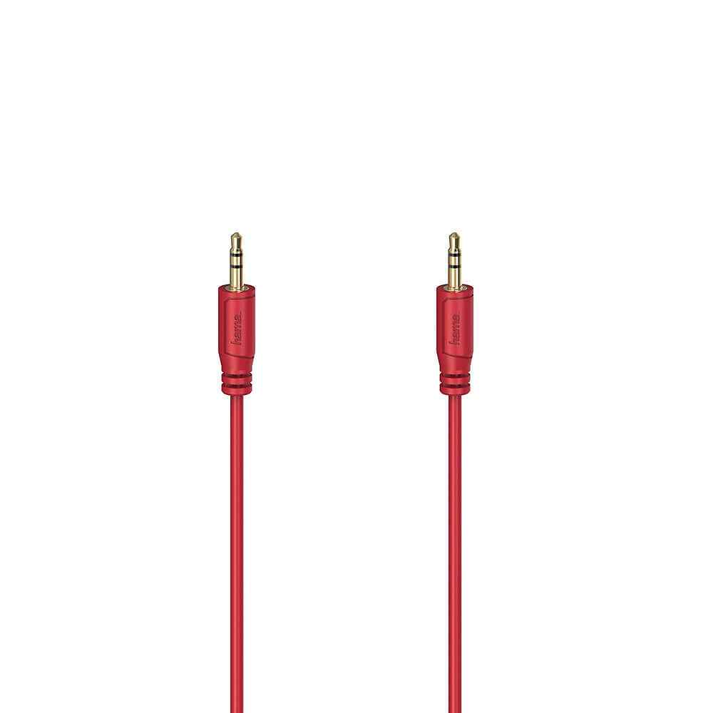 Hama Cable Audio Flexi-Slim 3.5mm-3.5mm Gold Red 0.75m