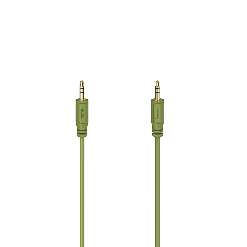 Hama Cable Audio Flexi-Slim 3.5mm-3.5mm Gold Green 0.75m