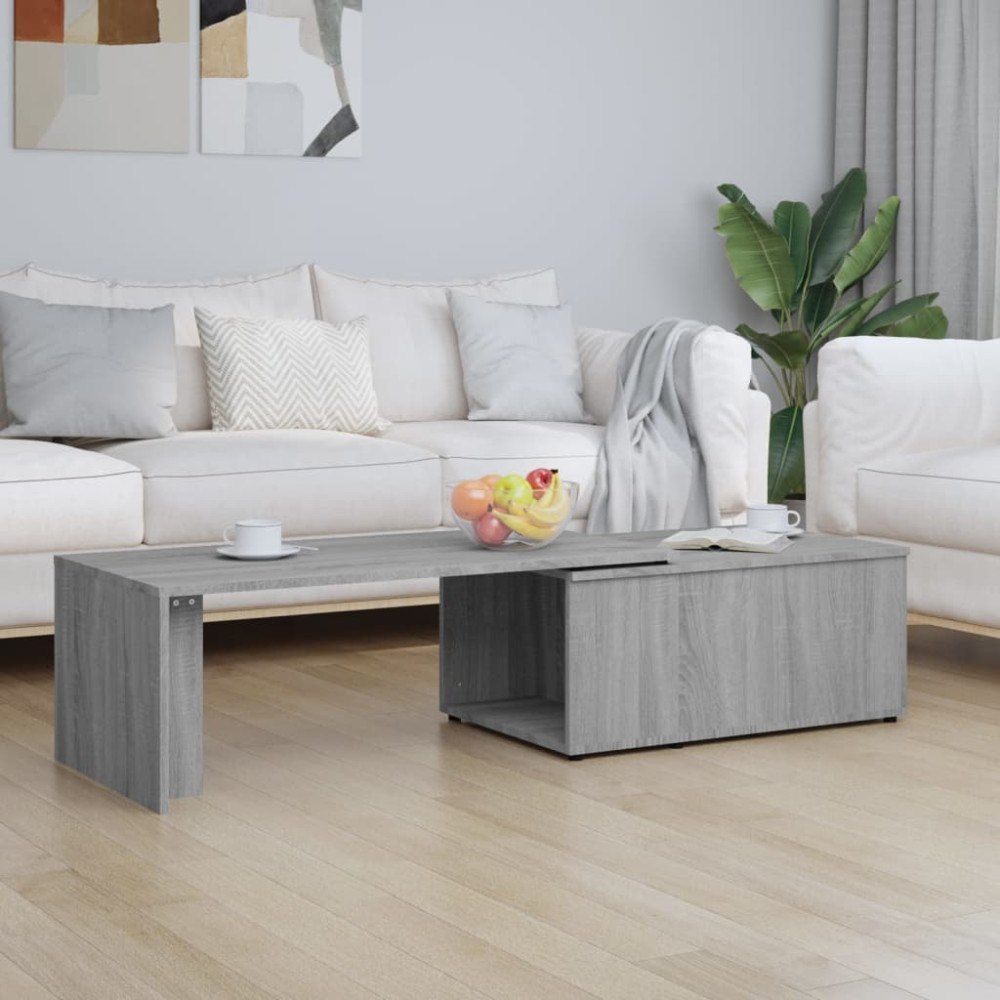 vidaXL Soffbord grå sonoma 150x50x35 cm konstruerat trä