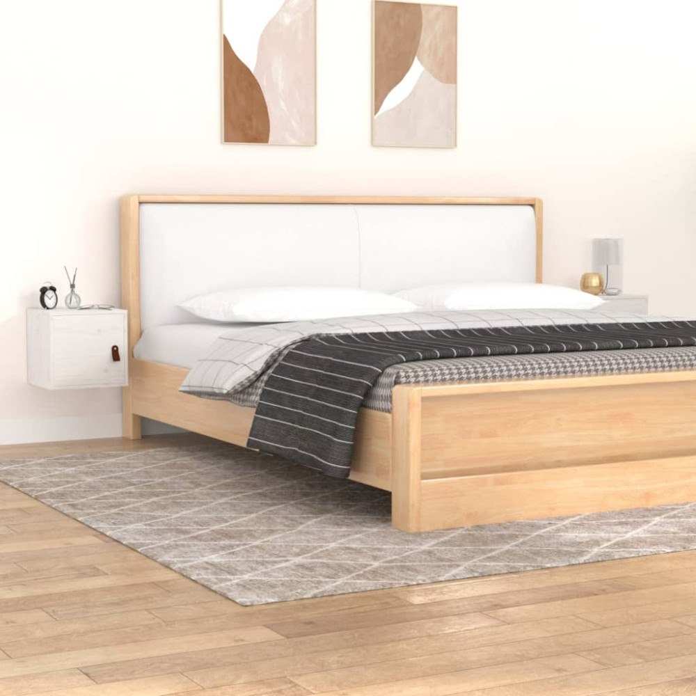 vidaXL Väggskåp 2 st vit 31,5x30x30 cm massiv furu