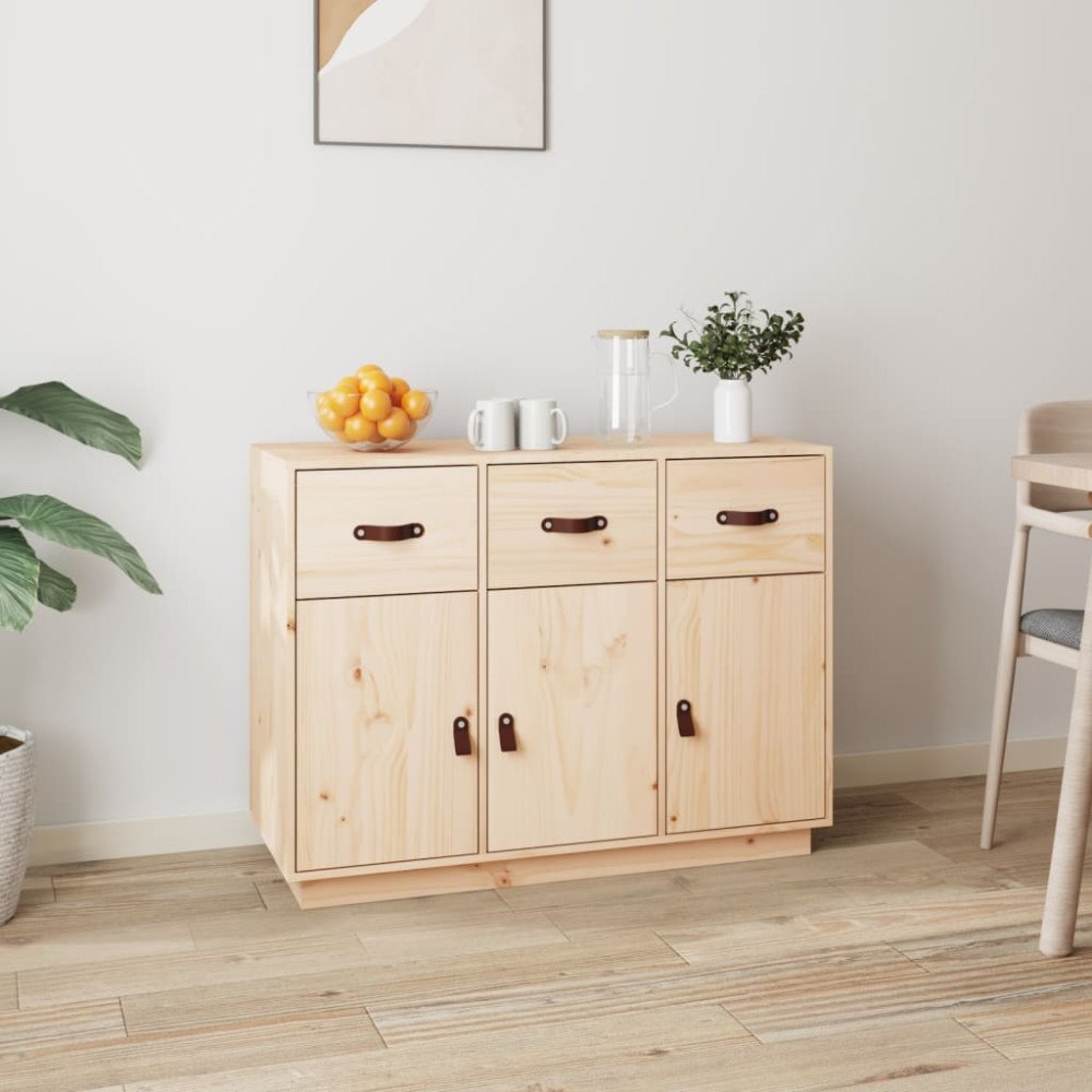 vidaXL Byrå 100x40x75 cm massiv furu
